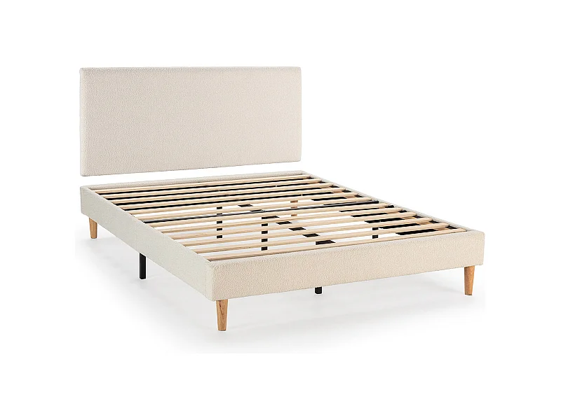 Polsterbett + Kopfteil Niebla 150x190 cm Beige