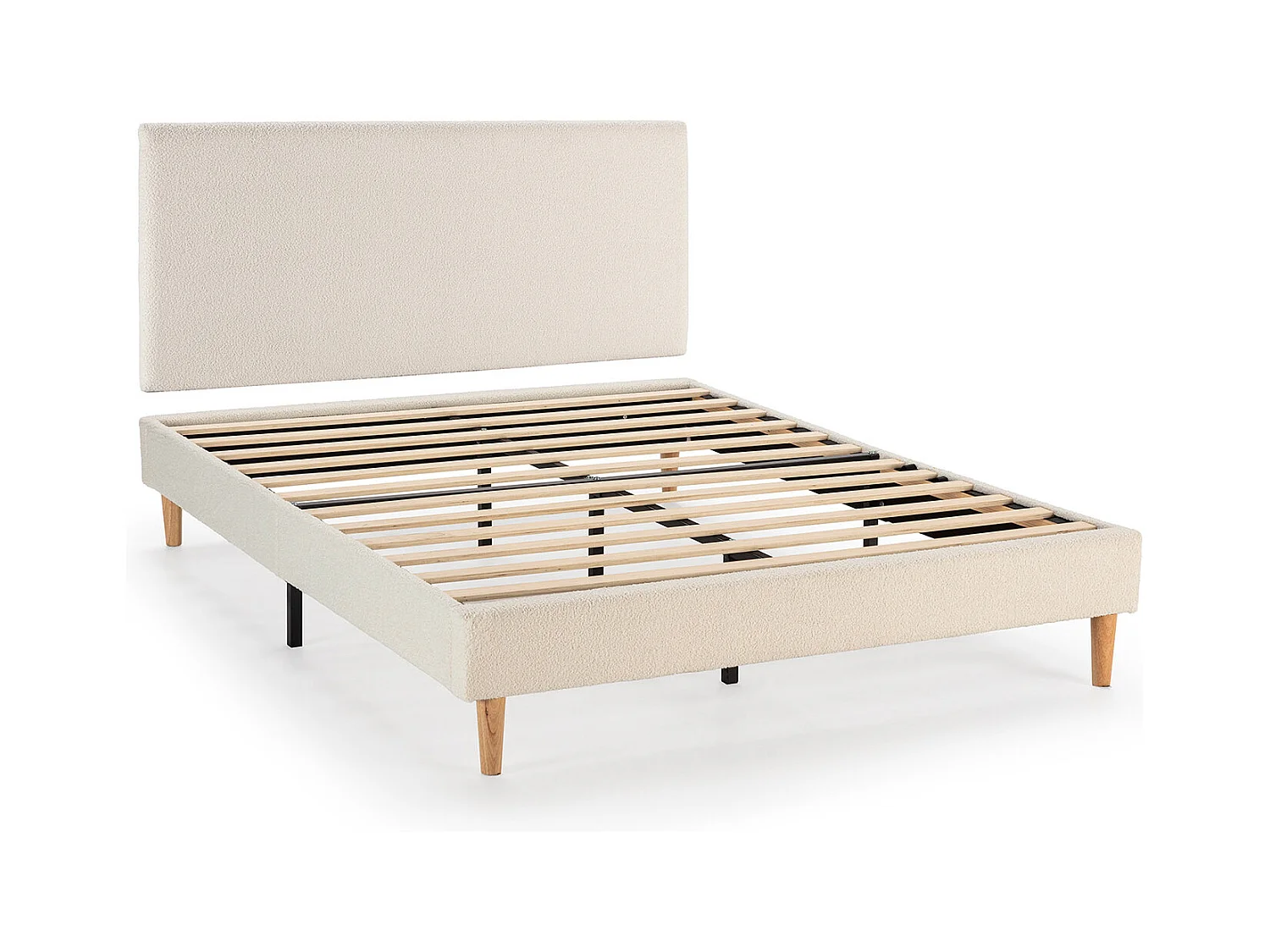 Sommier + tête de lit Niebla 150x190 cm Beige