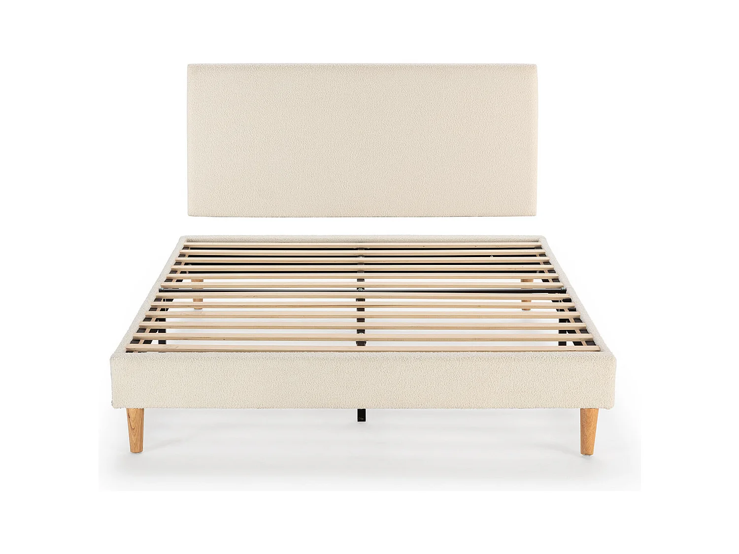 Base tapizada + cabecero Niebla 150x190 cm Beige