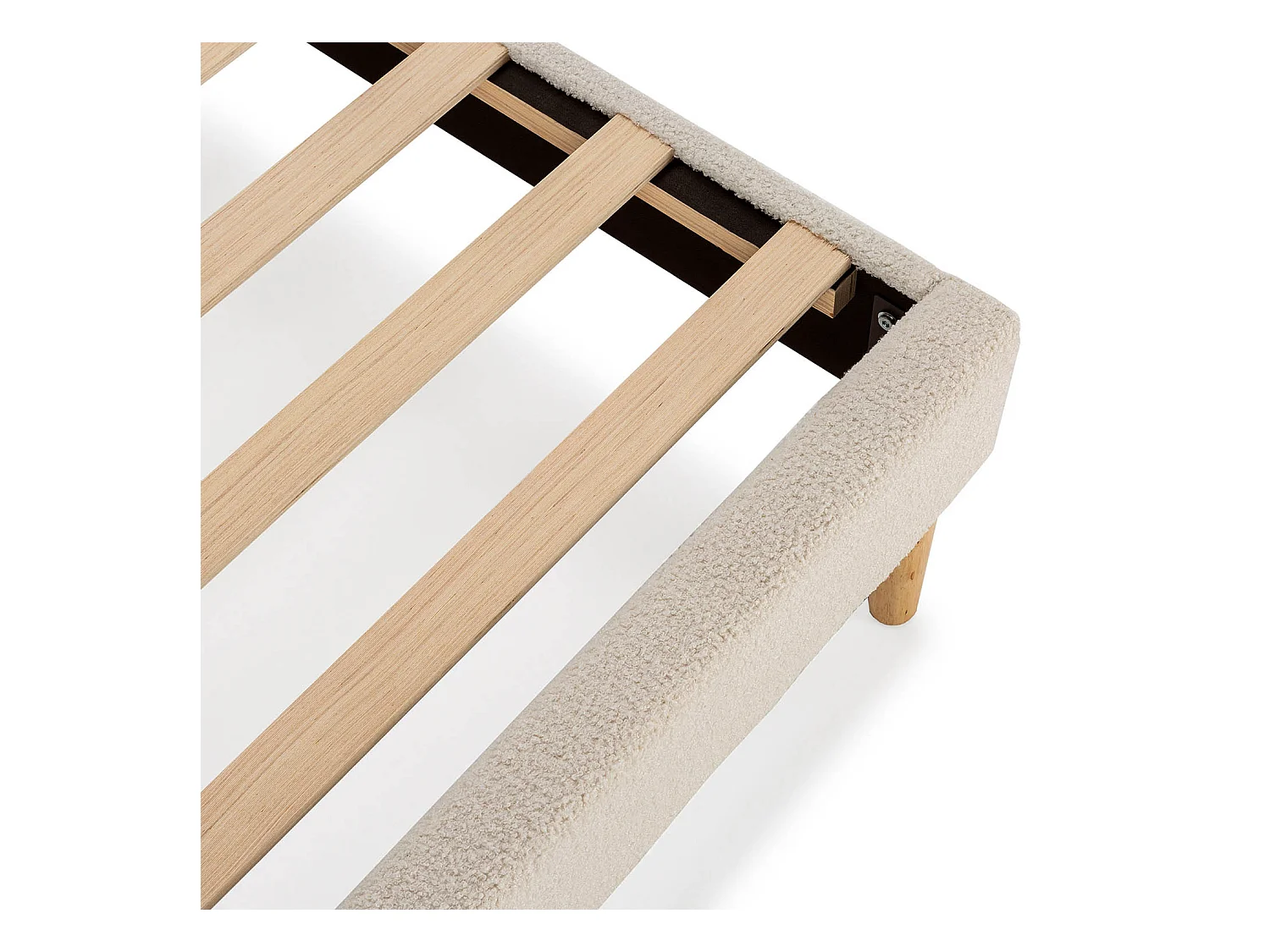 Base tapizada + cabecero Niebla 150x190 cm Beige