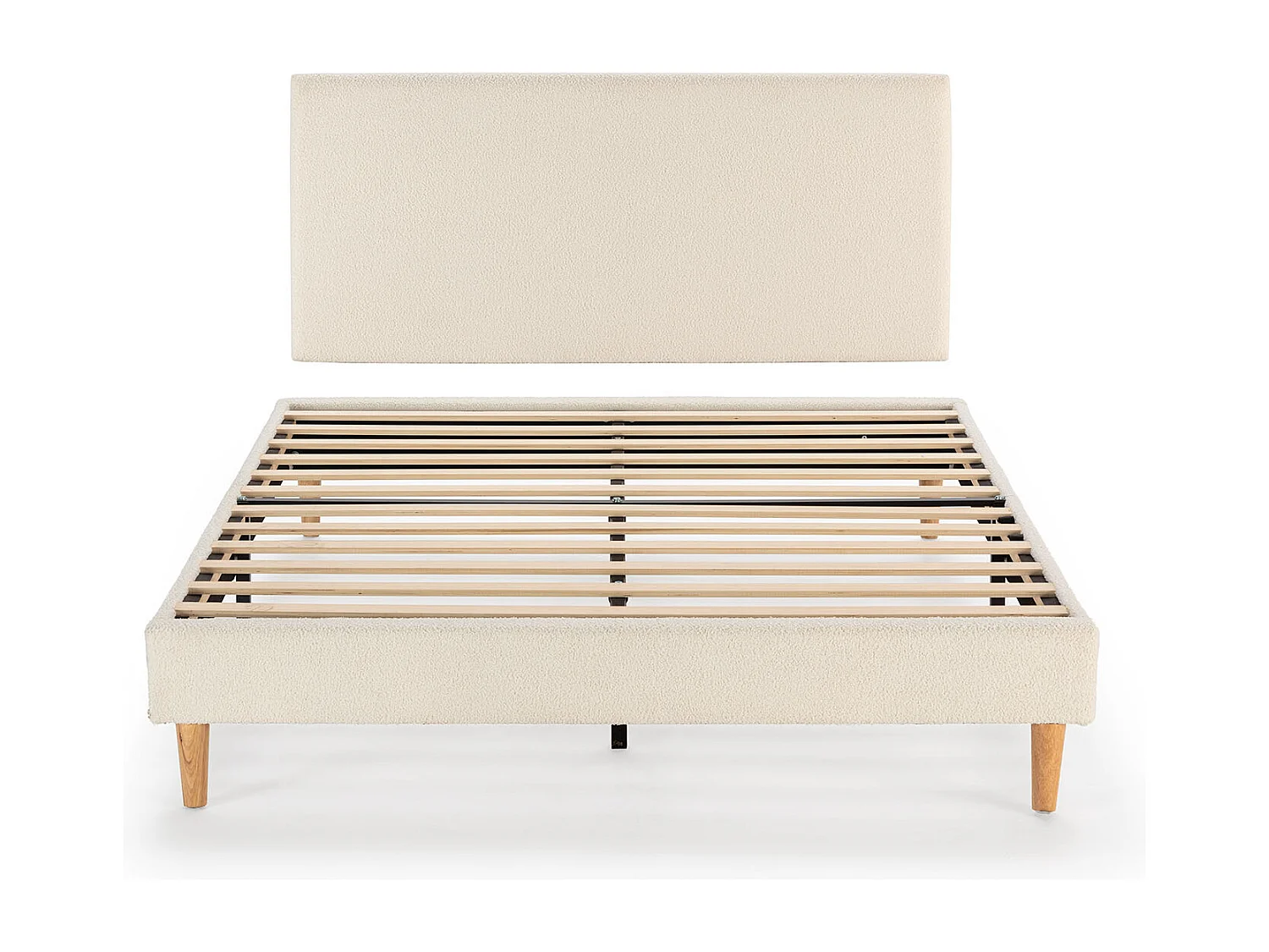 Base tapizada + cabecero Niebla 150x190 cm Beige