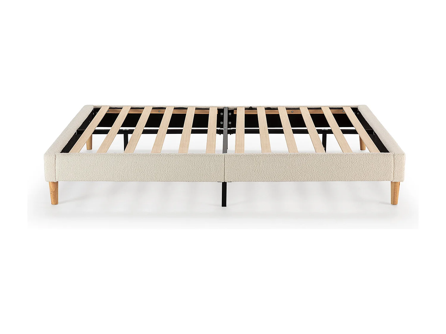 Base imbottita Niebla 160x200 cm Tessuto pecora beige