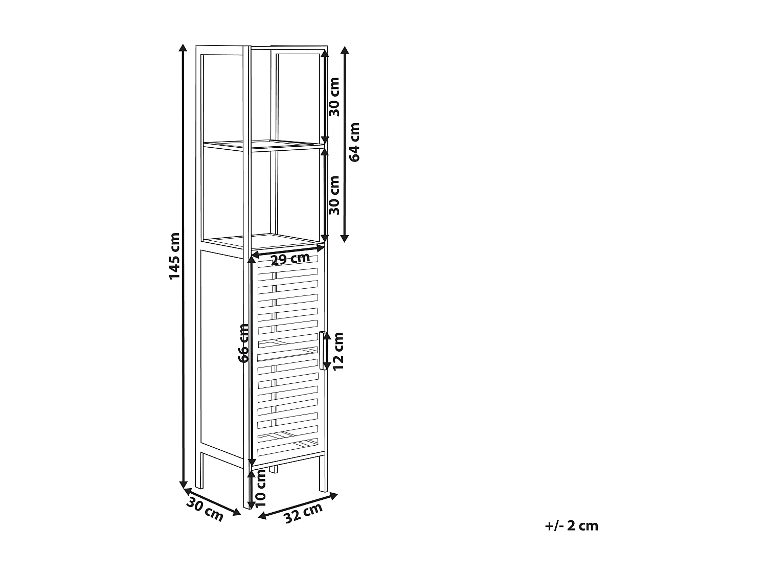 Bambusowy regał łazienkowy jasne drewno OWASSO