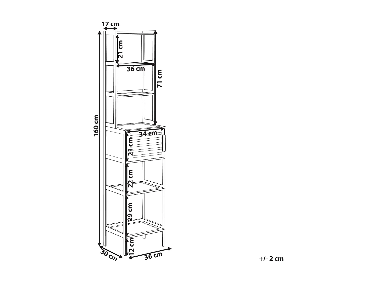 Meuble de rangement LEHI Bambou Marron clair