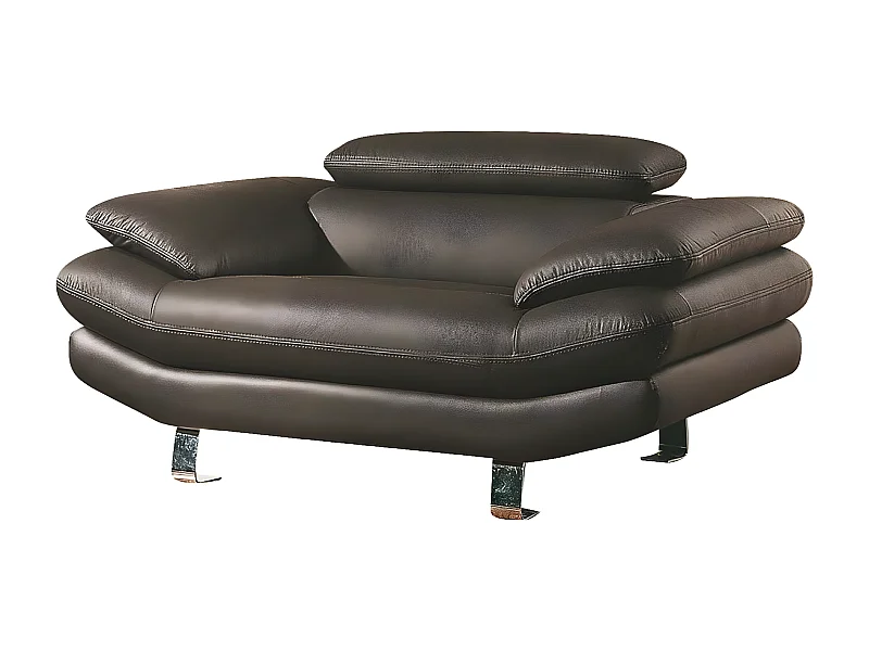 Fauteuil en cuir CARLTON Marron