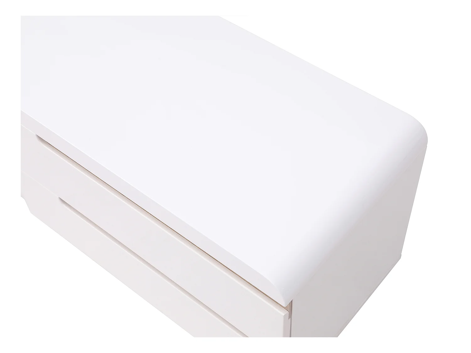 Móvel de TV com 2 portas, 2 gavetas e 2 nichos branco e natural - NURINI