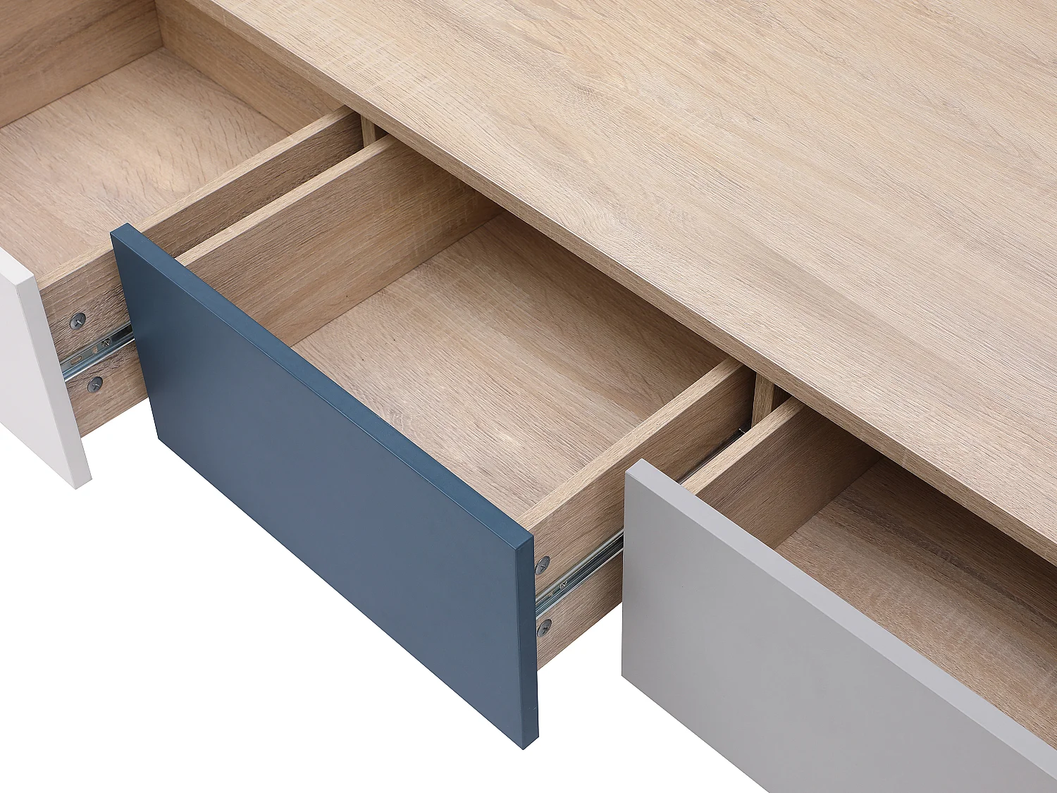 Mesa auxiliar con 3 cajones y 1 estante - Multicolor - FILUTIA