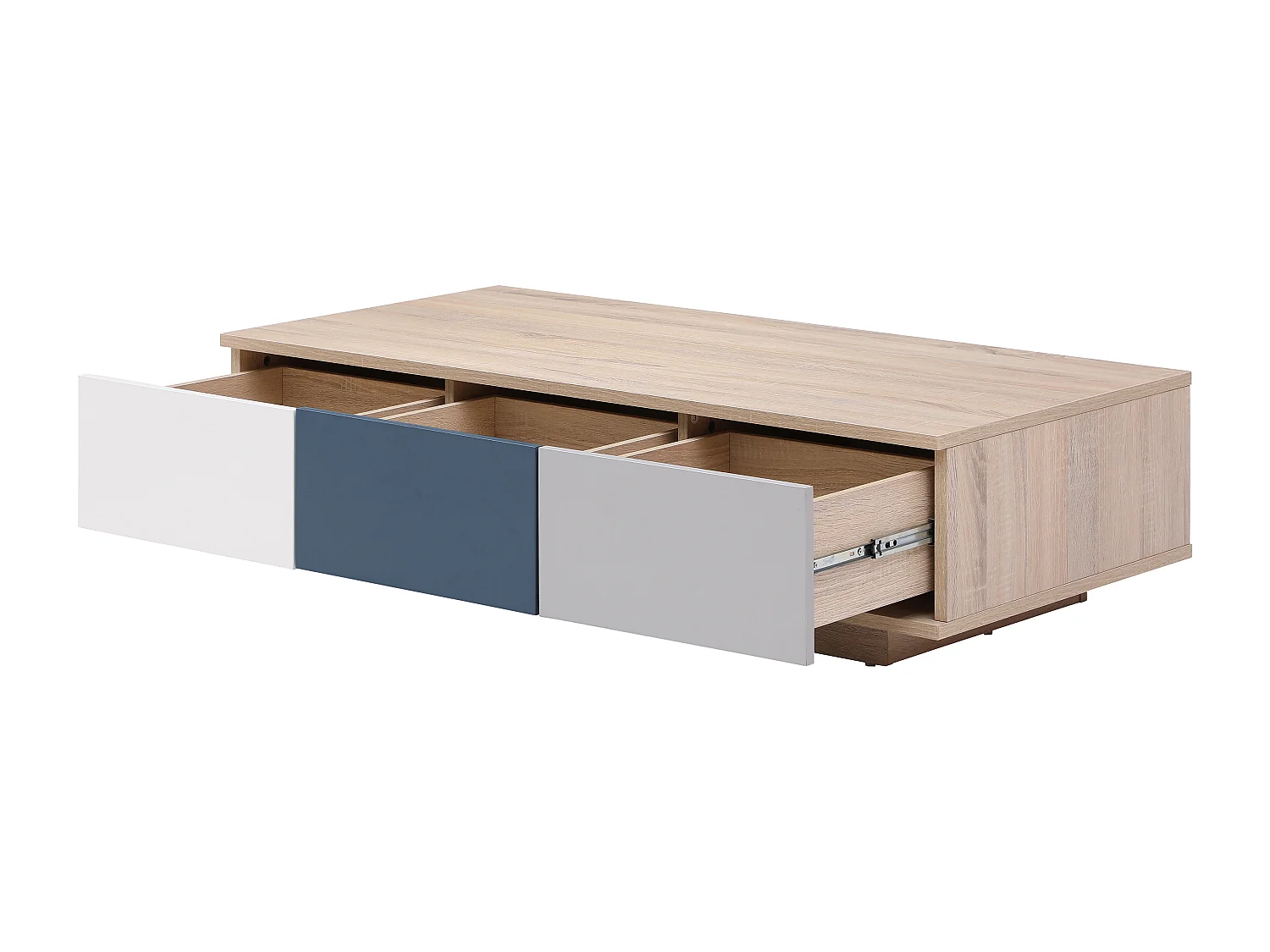 Mesa auxiliar con 3 cajones y 1 estante - Multicolor - FILUTIA