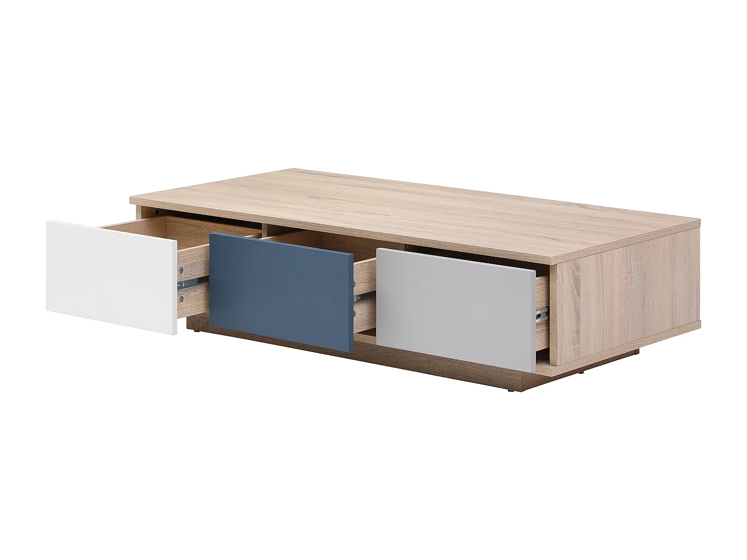 Mesa auxiliar con 3 cajones y 1 estante - Multicolor - FILUTIA