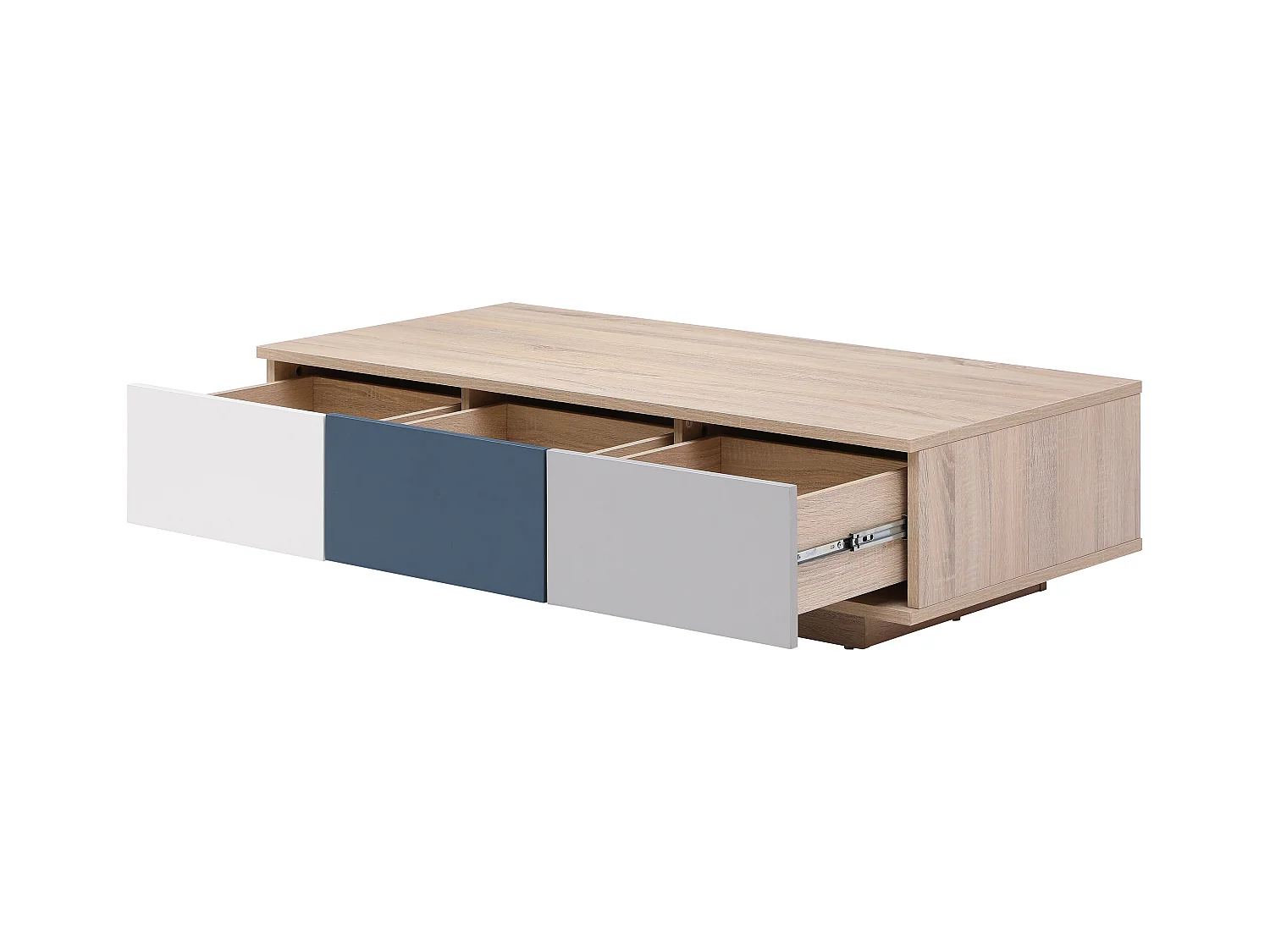 Salontafel met 3 lades en 1 nis - Verschillende kleuren - FILUTIA