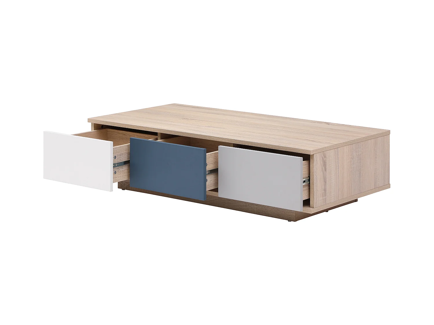 Salontafel met 3 lades en 1 nis - Verschillende kleuren - FILUTIA