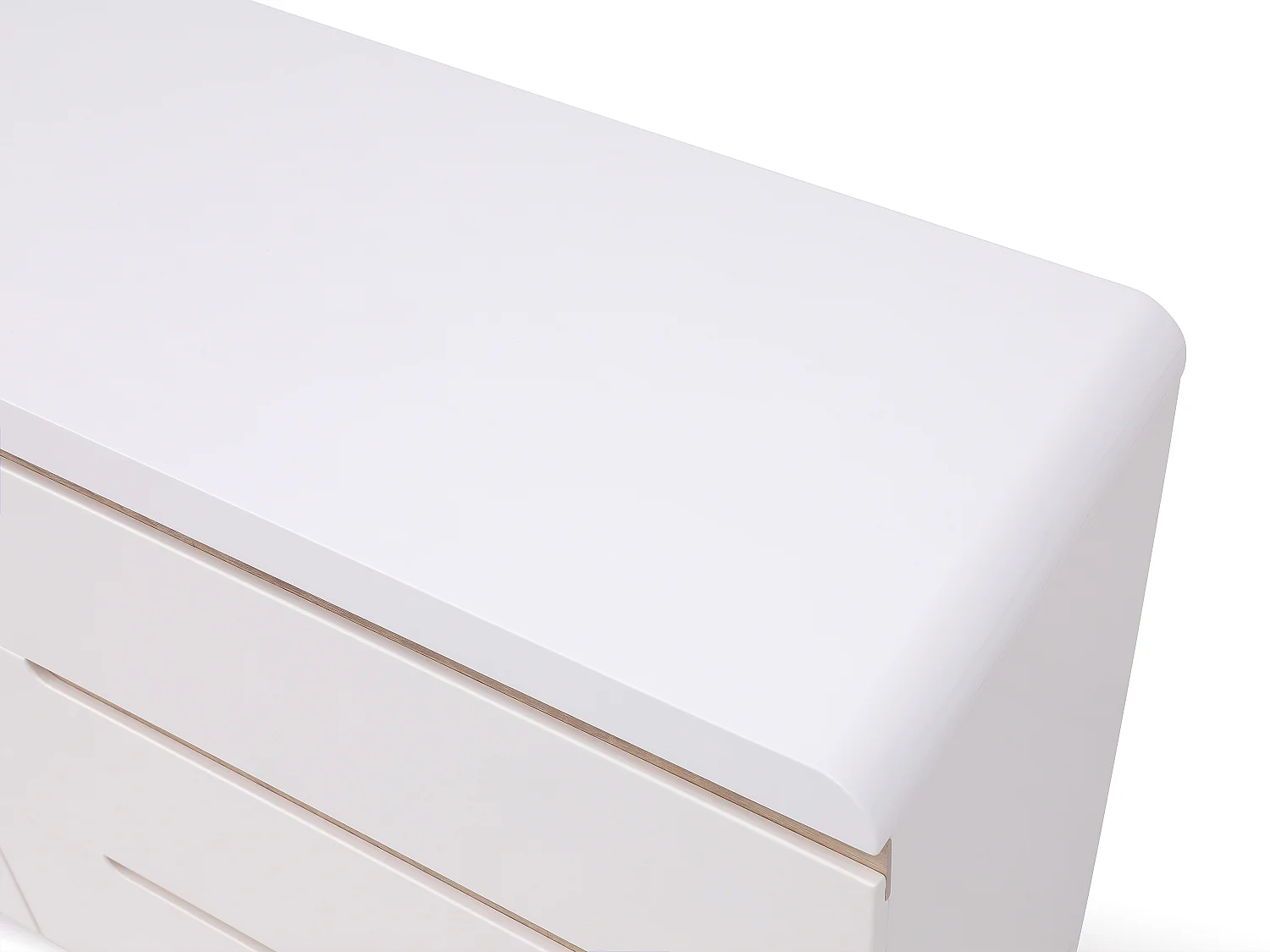 Sideboard mit 2 Türen & 3 Schubladen - Weiß & Holzfarben - NURINI