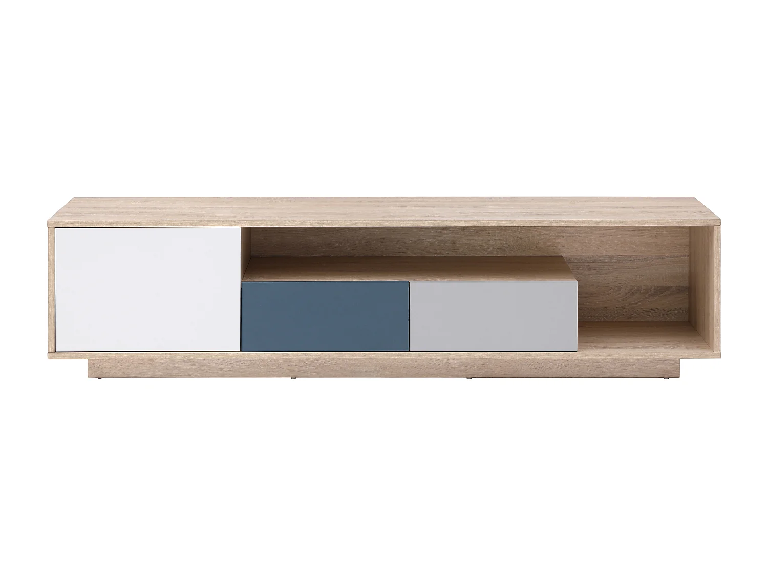 Móvel de TV com 1 porta, 2 gavetas e 1 nicho multicolor - FILUTIA