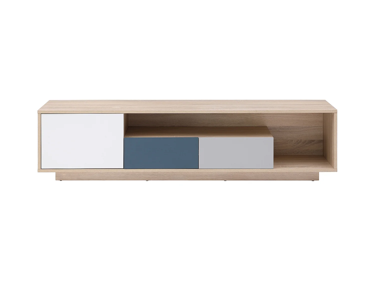 Mueble TV con 1 puerta, 2 cajones y 1 estante - Multicolor - FILUTIA