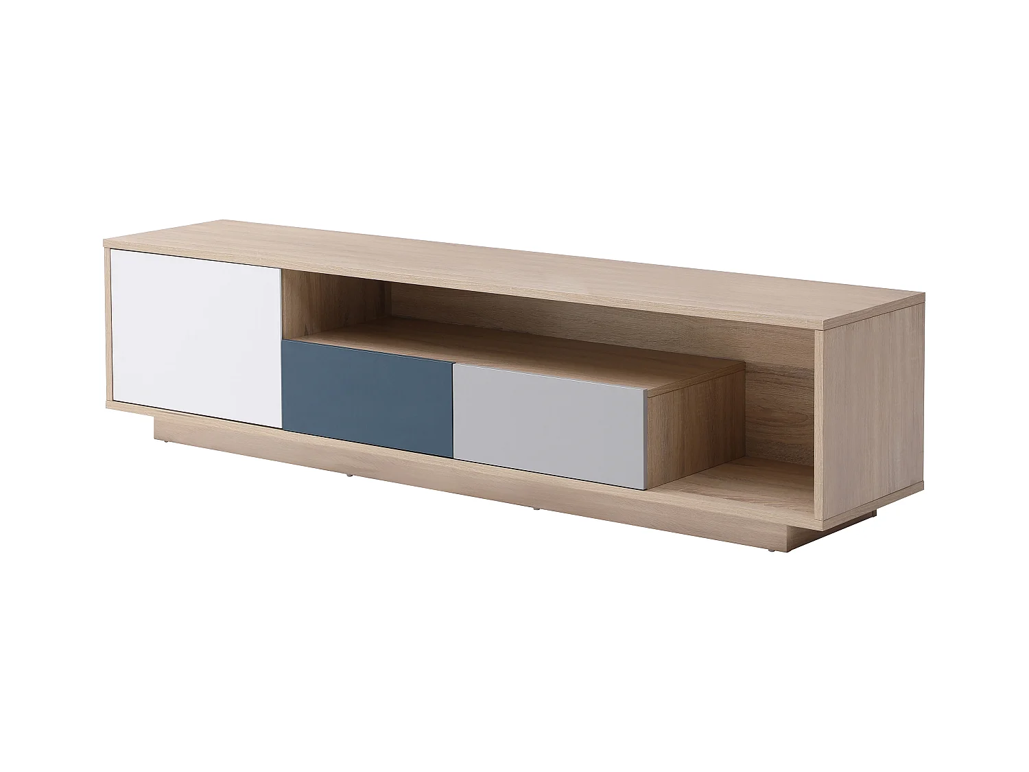 Mueble TV con 1 puerta, 2 cajones y 1 estante - Multicolor - FILUTIA