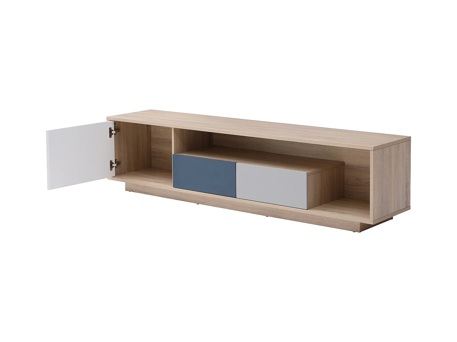 Mueble TV con 1 puerta, 2 cajones y 1 estante - Multicolor - FILUTIA