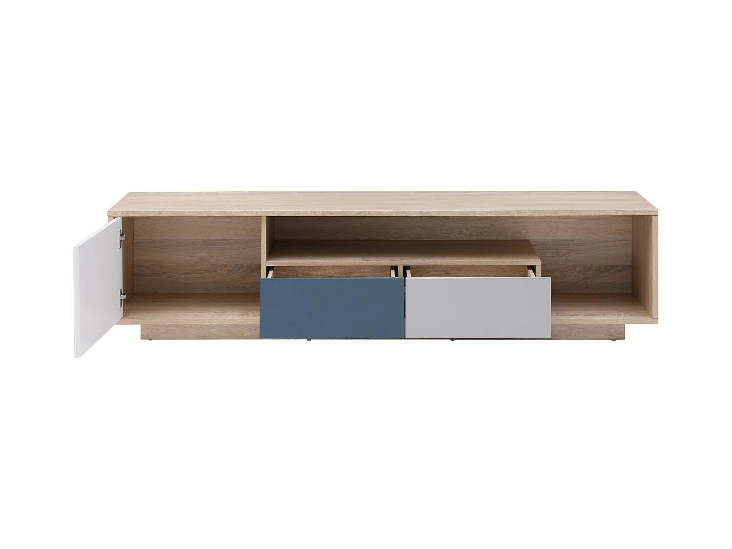 Mueble TV con 1 puerta, 2 cajones y 1 estante - Multicolor - FILUTIA