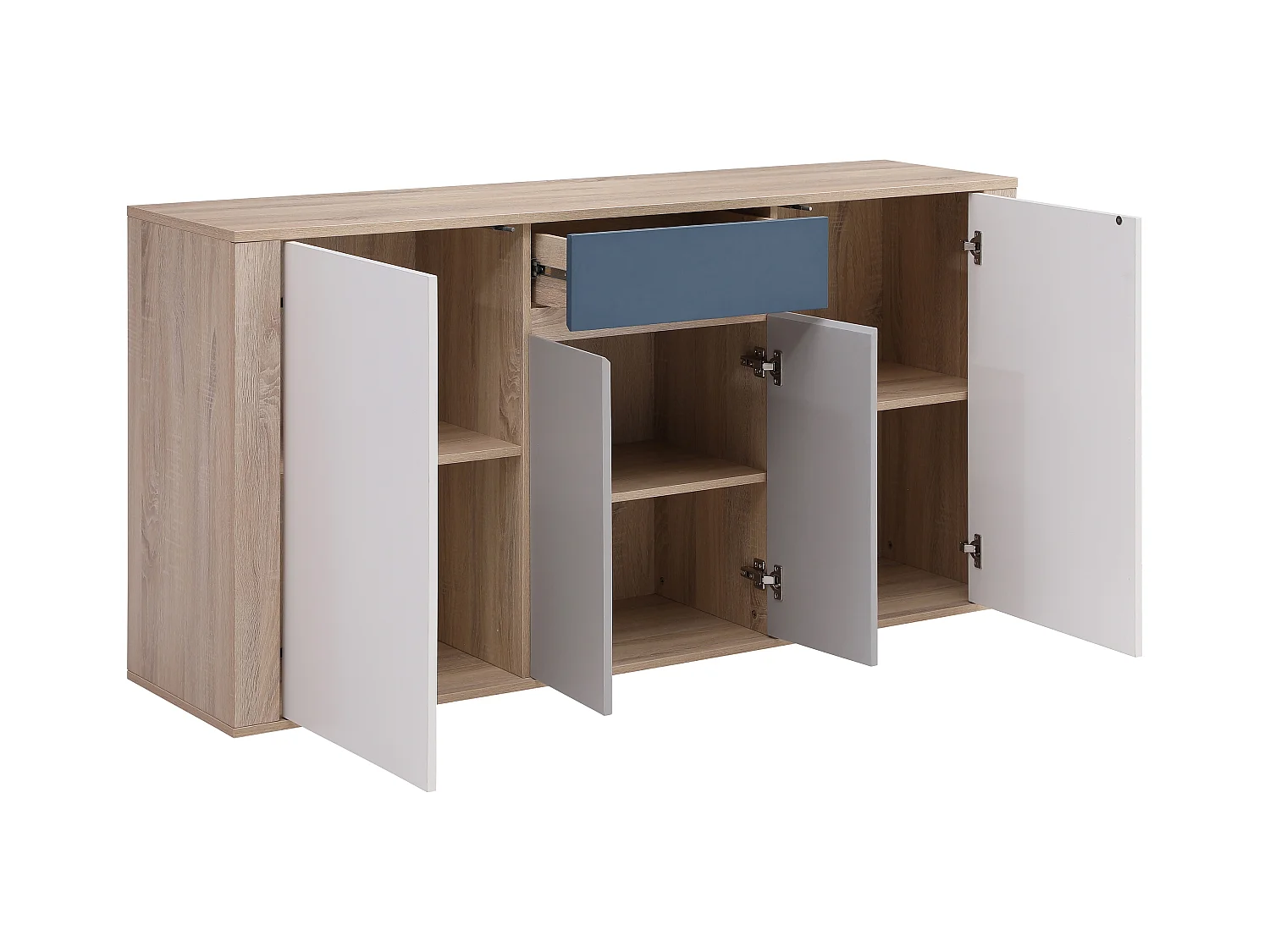 Aparador con 4 puertas y 1 cajón - Multicolor - FILUTIA