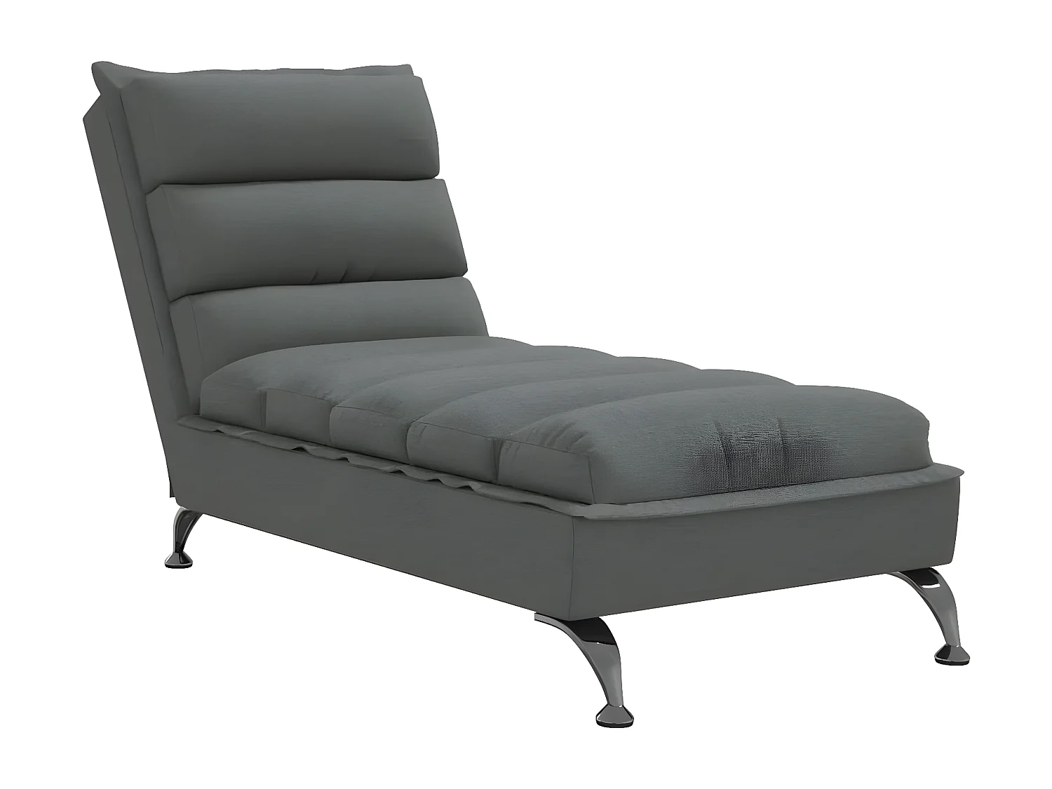 Bain de soleil avec coussins gris foncé tissu FR56399