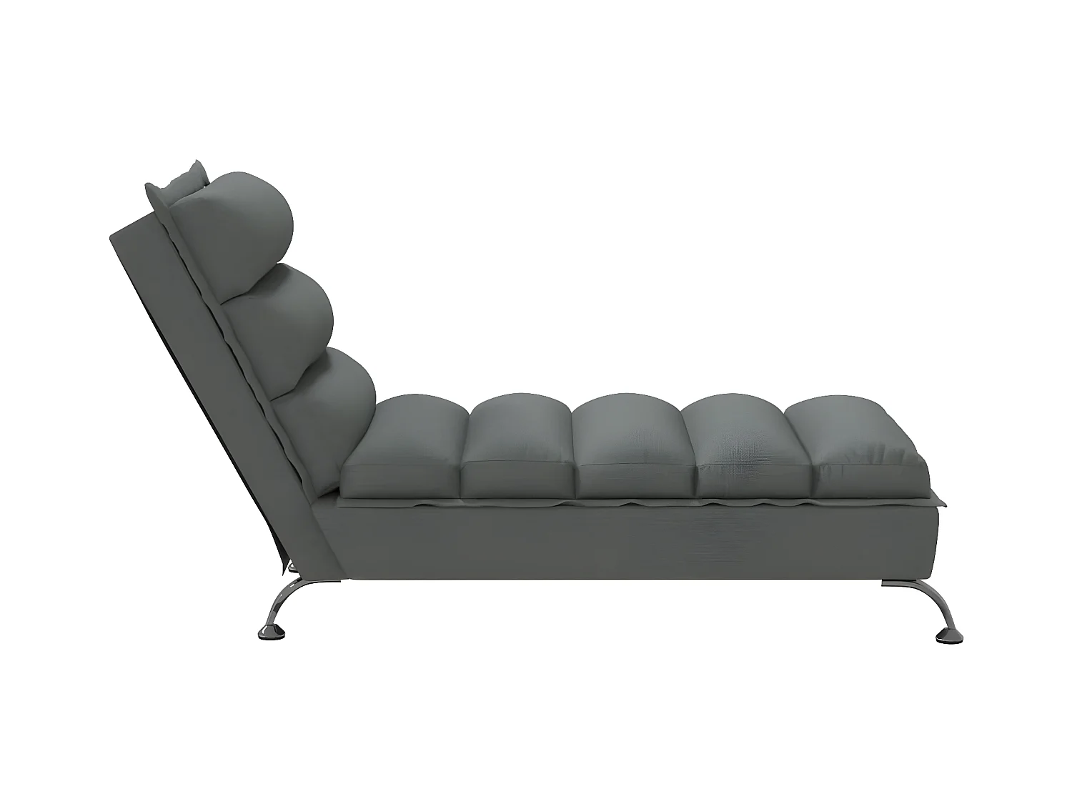 Bain de soleil avec coussins gris foncé tissu FR56399