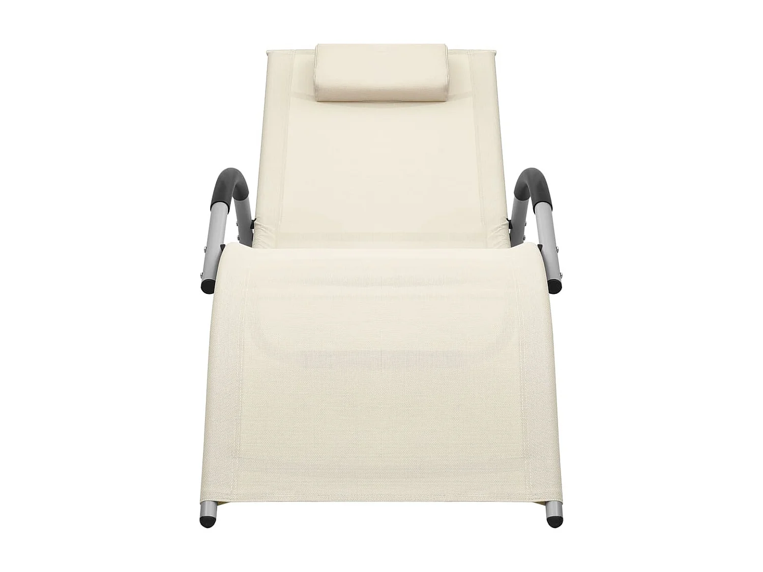 Tumbonas 2 unidades textilene crema y gris ES864019