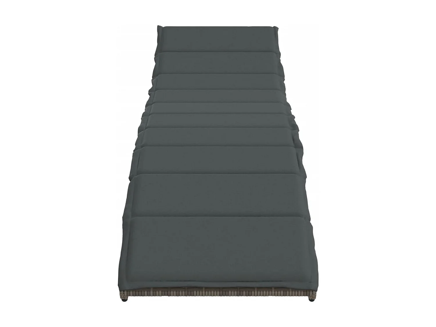 Lot de 2 Bains de soleil avec coussins gris résine tressée FR95627