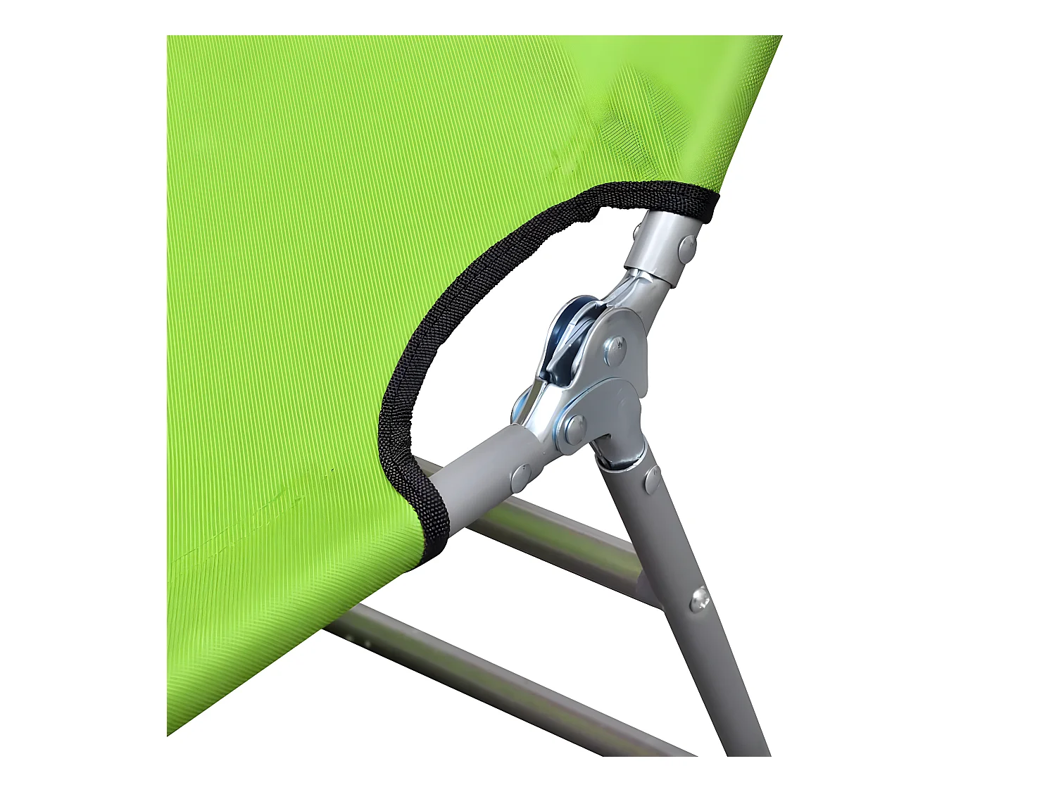 Tumbona plegable de acero con recubrimiento polvo verde manzana ES696717