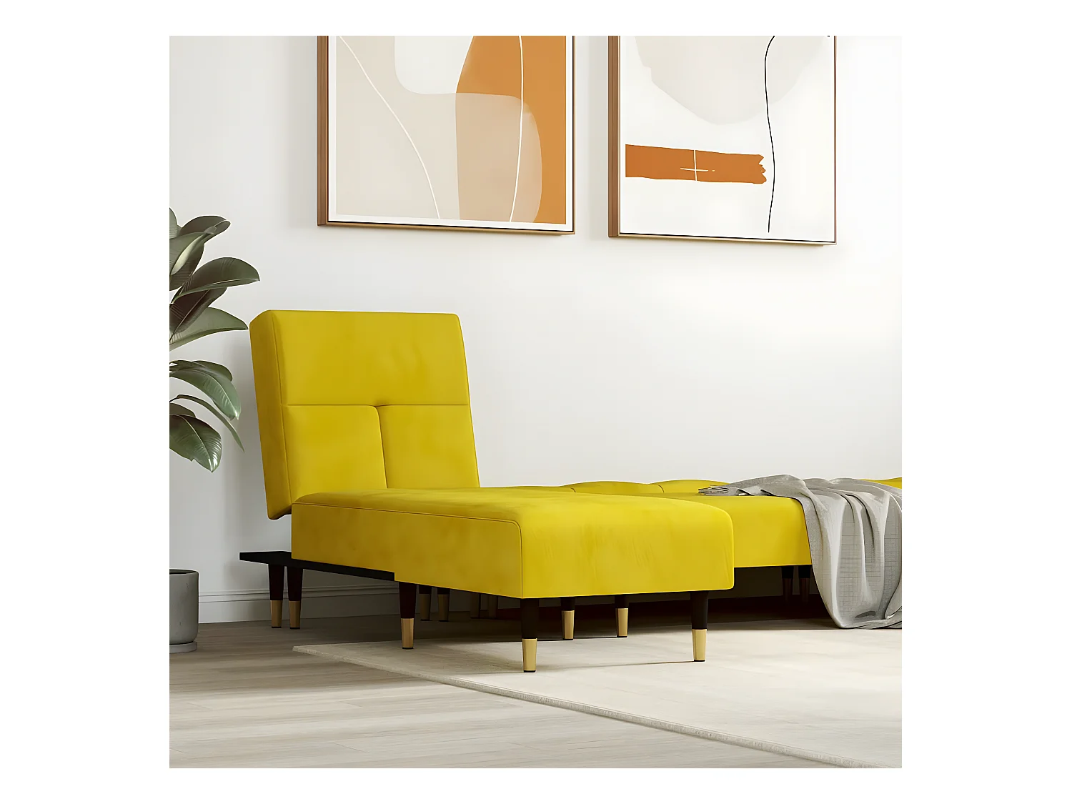 Bain de soleil jaune velours FR26615