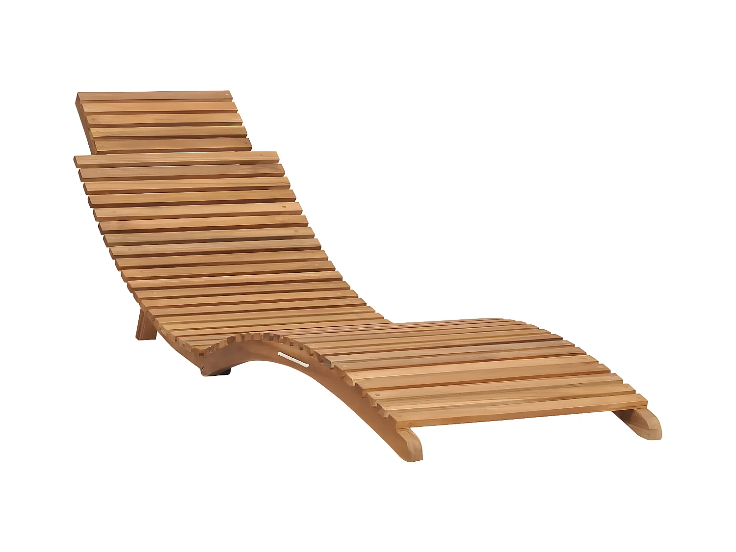 Lot de 3 Bains de soleil pliable Bois de teck solide FR64763