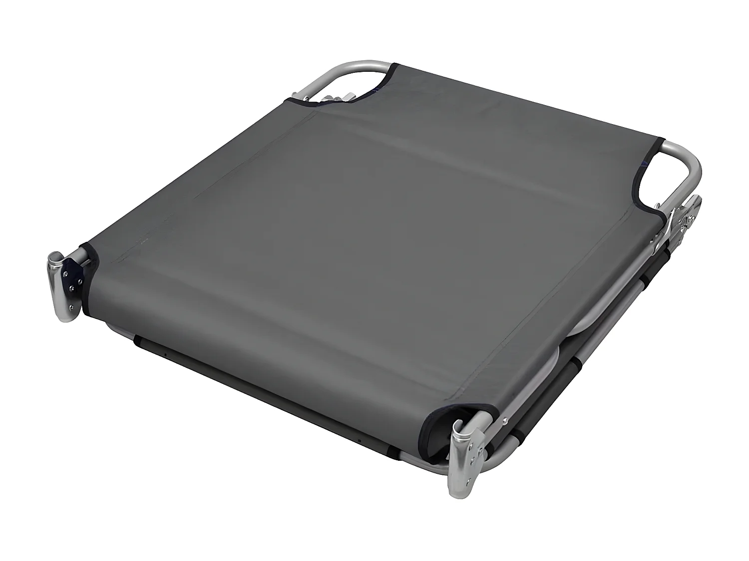 Bain de soleil pliable et coussin de tête Dossier réglable Gris FR11905