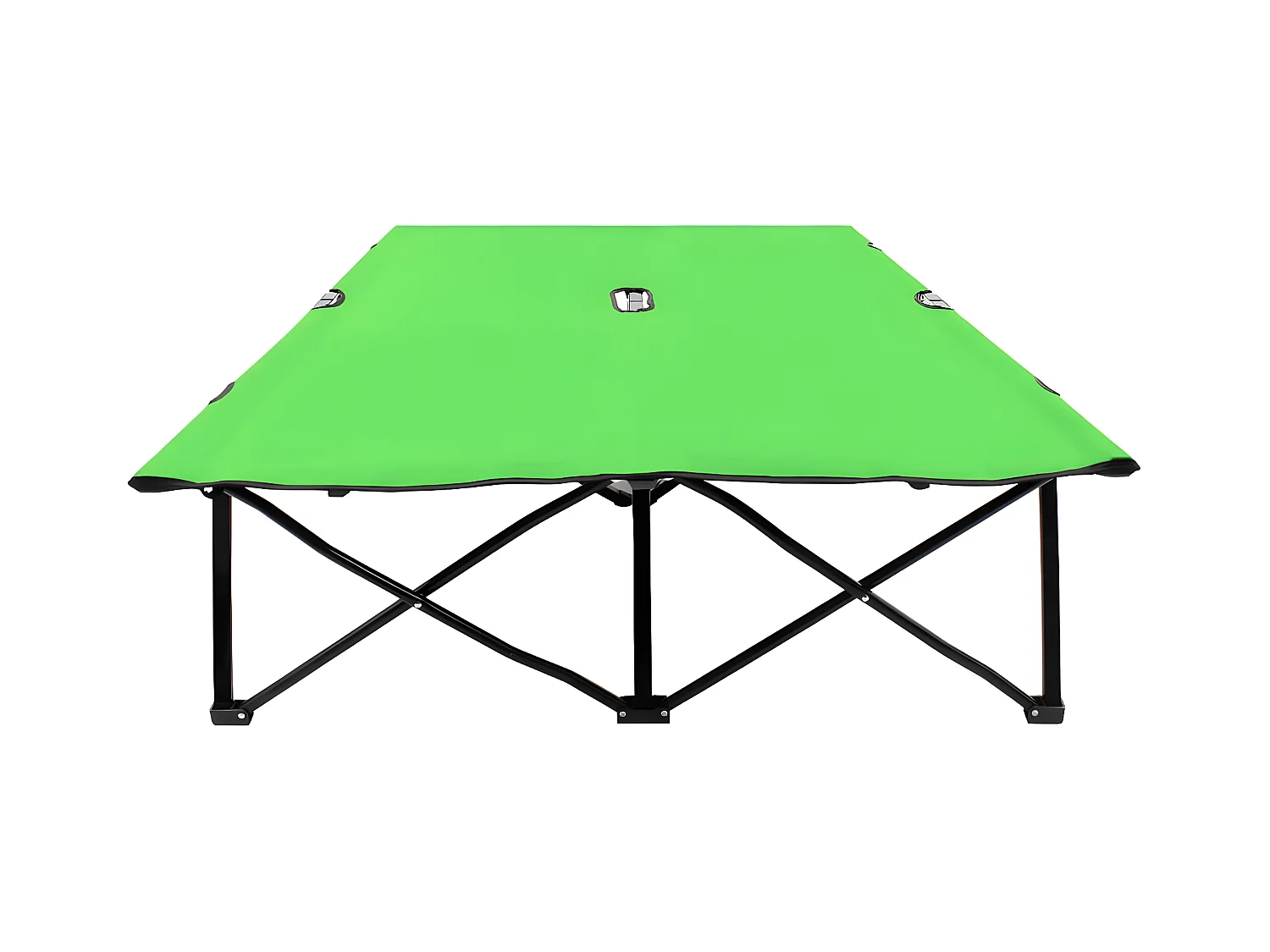 Bain de soleil pliable 2 places vert acier FR73222