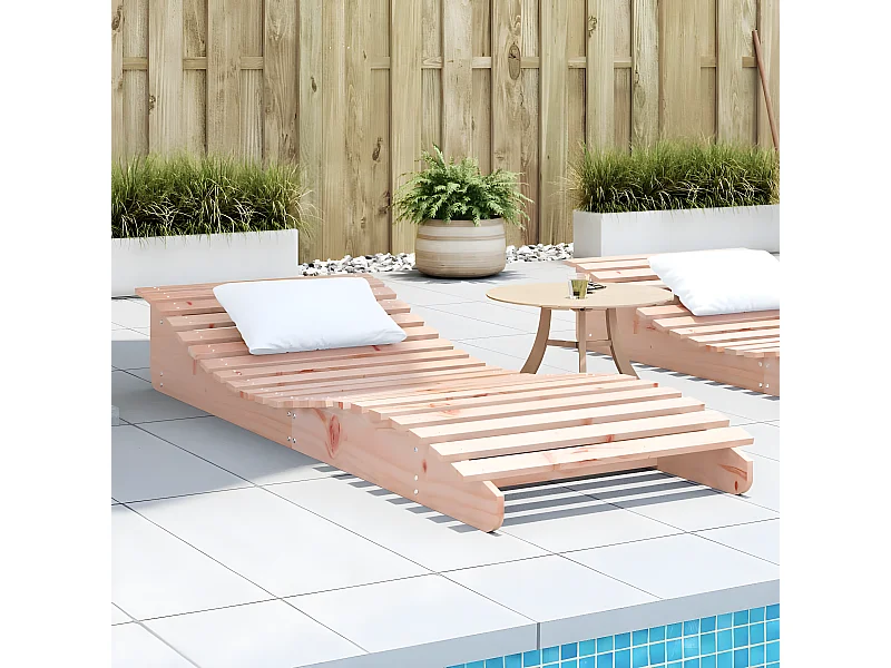 Bain de soleil 205x80x31,5 cm bois massif de douglas FR18213