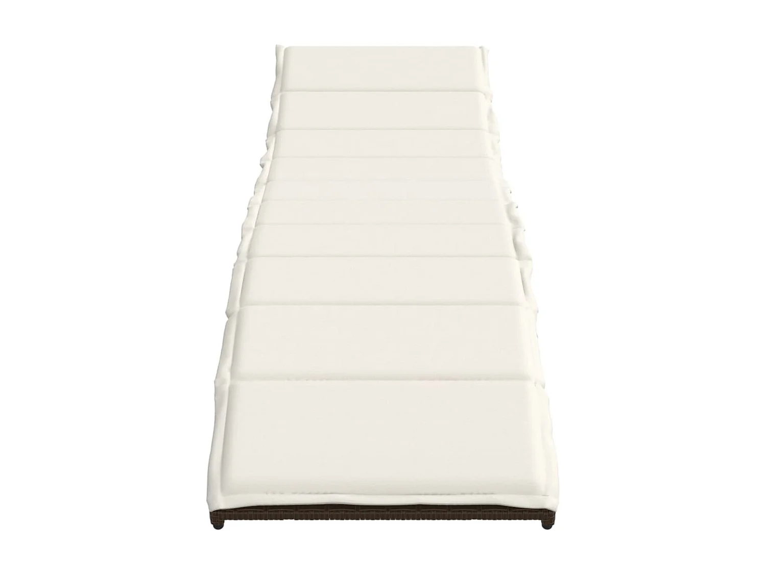 Ligbed met kussen 55x199x50 cm poly rattan bruin BE650799