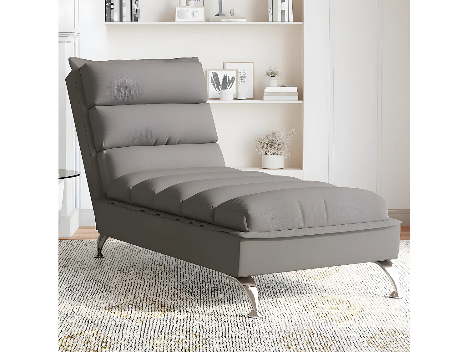 Bain de soleil avec coussins taupe tissu FR78521