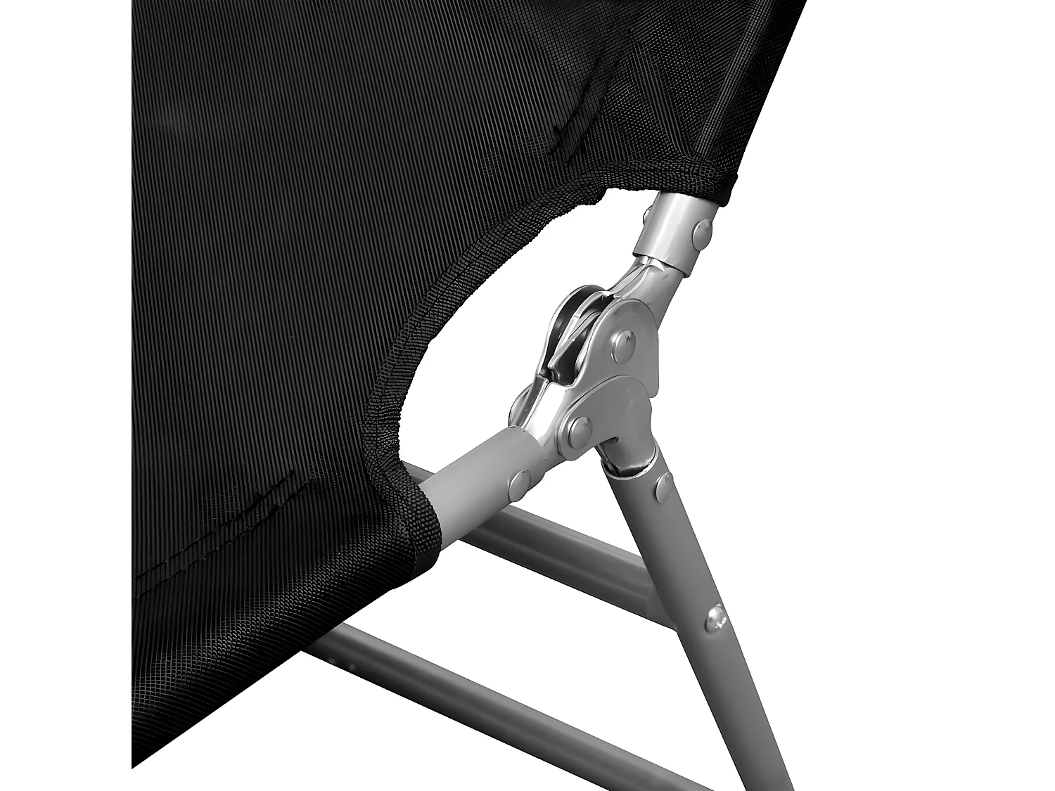 Bain de soleil pliable acier enduit de poudre noir FR40040