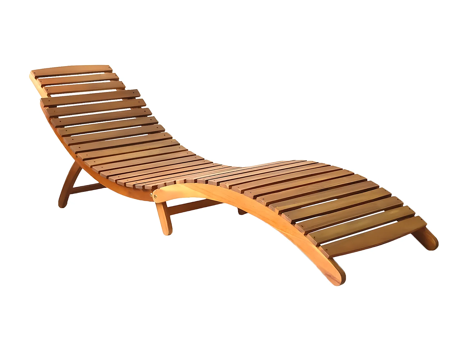 Lot de 2 Bains de soleil avec coussins Bois d'acacia solide FR21168