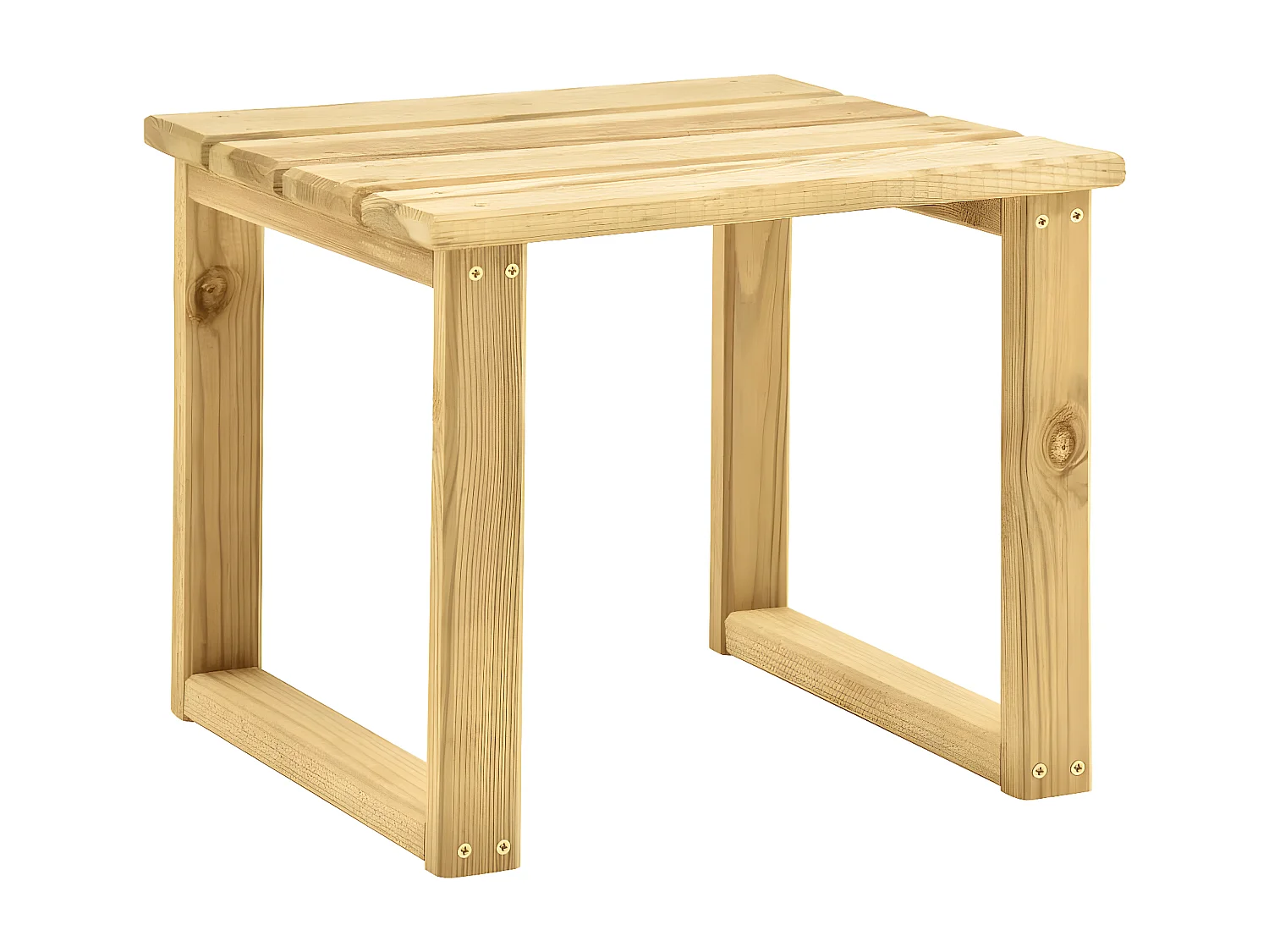 Bain de soleil de jardin avec table et coussin Pin imprégné FR65922
