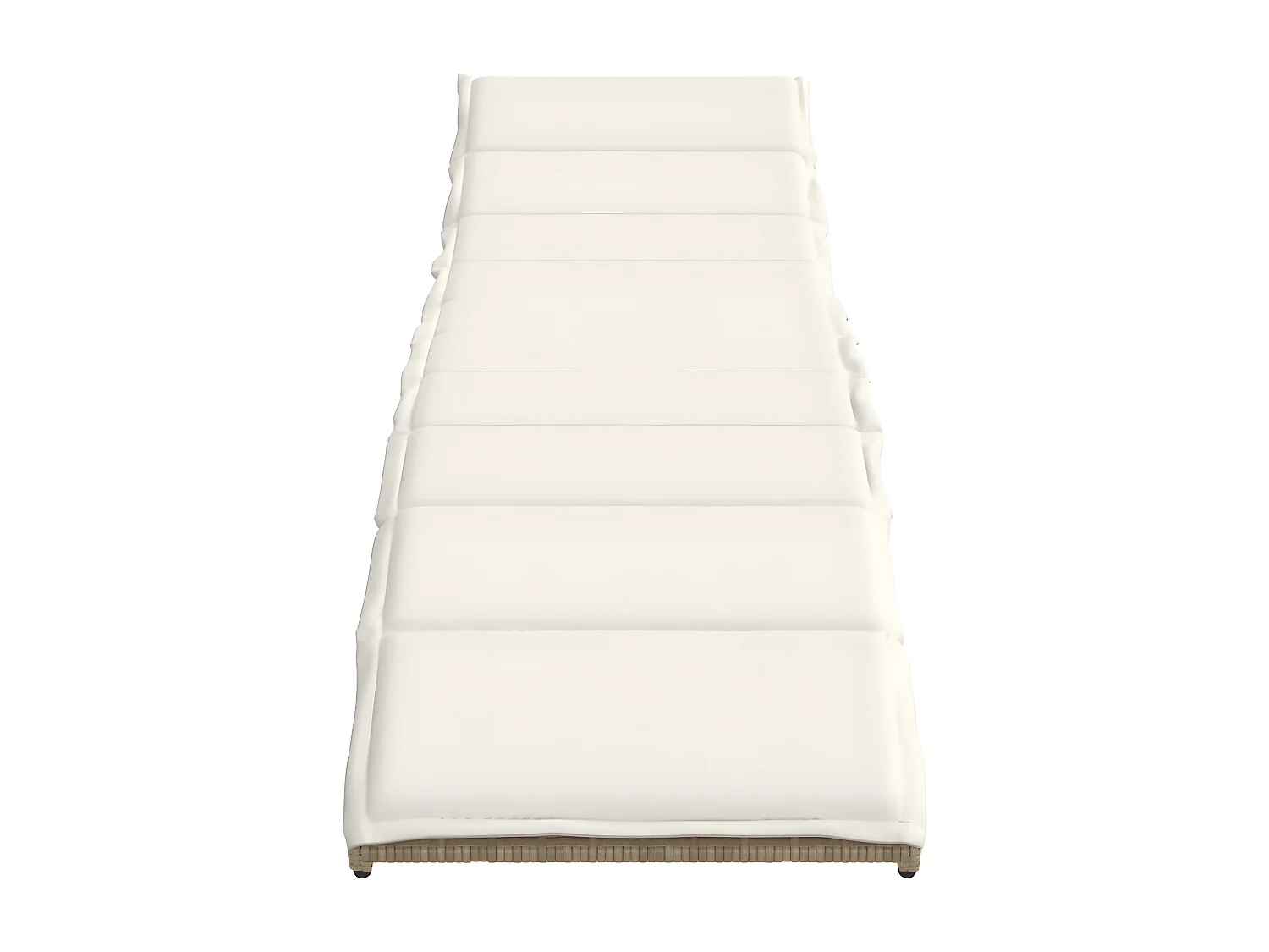 Lot de 2 Bains de soleil avec coussins beige résine tressée FR60143