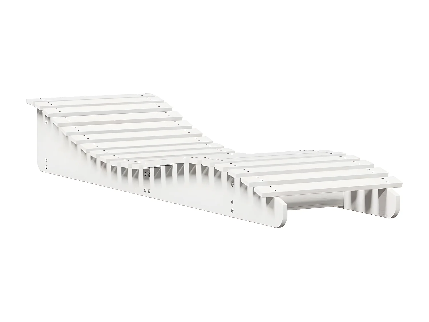 Bain de soleil blanc 205x60x31,5 cm bois massif de pin FR77560