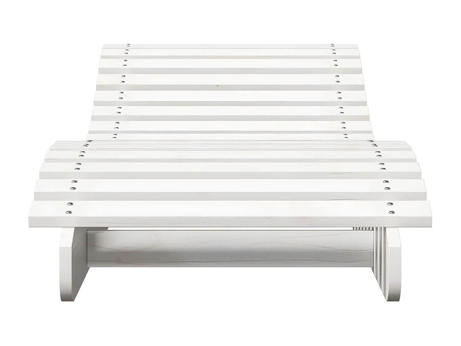 Bain de soleil blanc 205x60x31,5 cm bois massif de pin FR77560