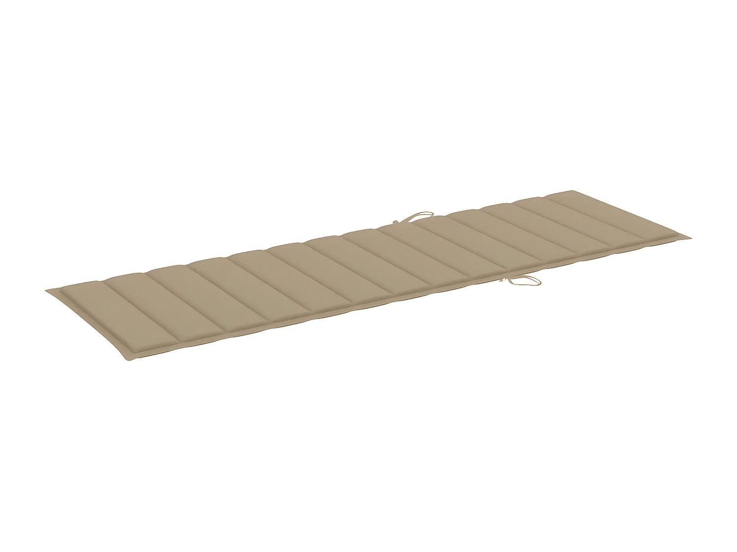 Bain de soleil double et coussins beige Bois de pin imprégné FR24158