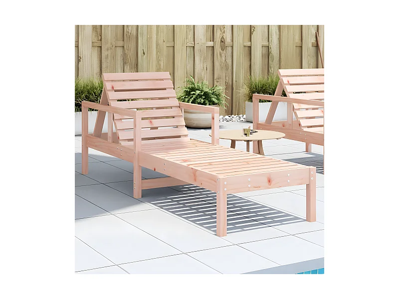Bain de soleil 199,5x62x55 cm bois massif de douglas FR29765