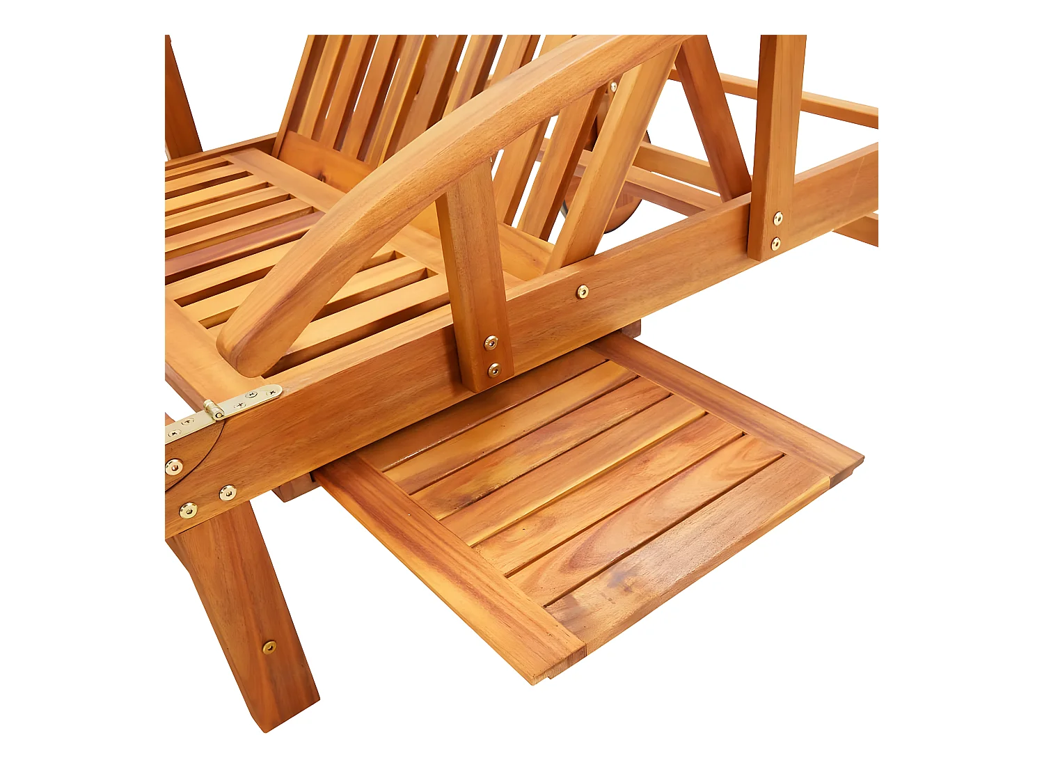 Tumbona de jardín con cojín madera maciza de acacia ES535875