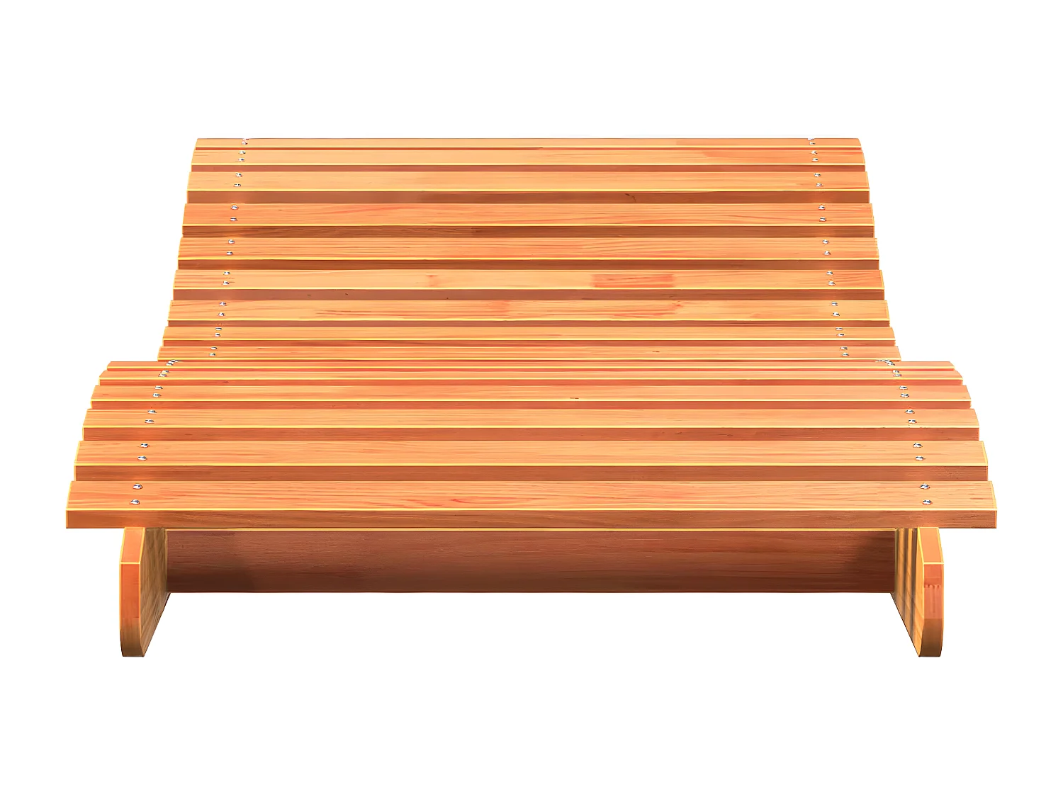 Tumbona de madera maciza de pino marrón cera 205x80x31,5 cm ES619029