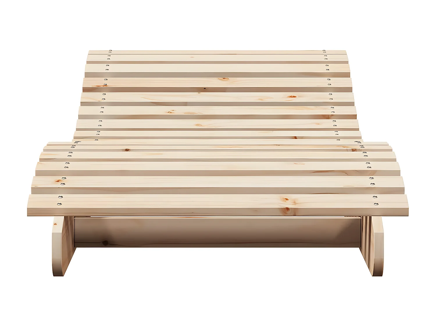 Tumbona de madera maciza de pino 205x70x31,5 cm ES773186