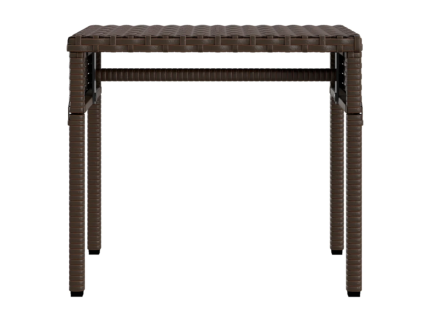 Tumbona con capota y mesa ratán sintético marrón ES427180