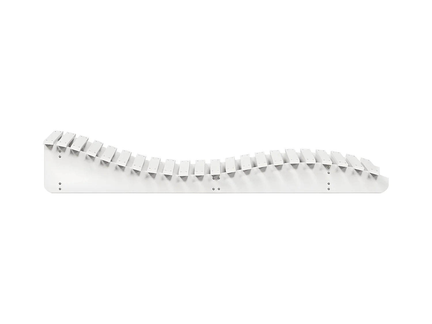 Bain de soleil blanc 205x70x31,5 cm bois massif de pin FR55401