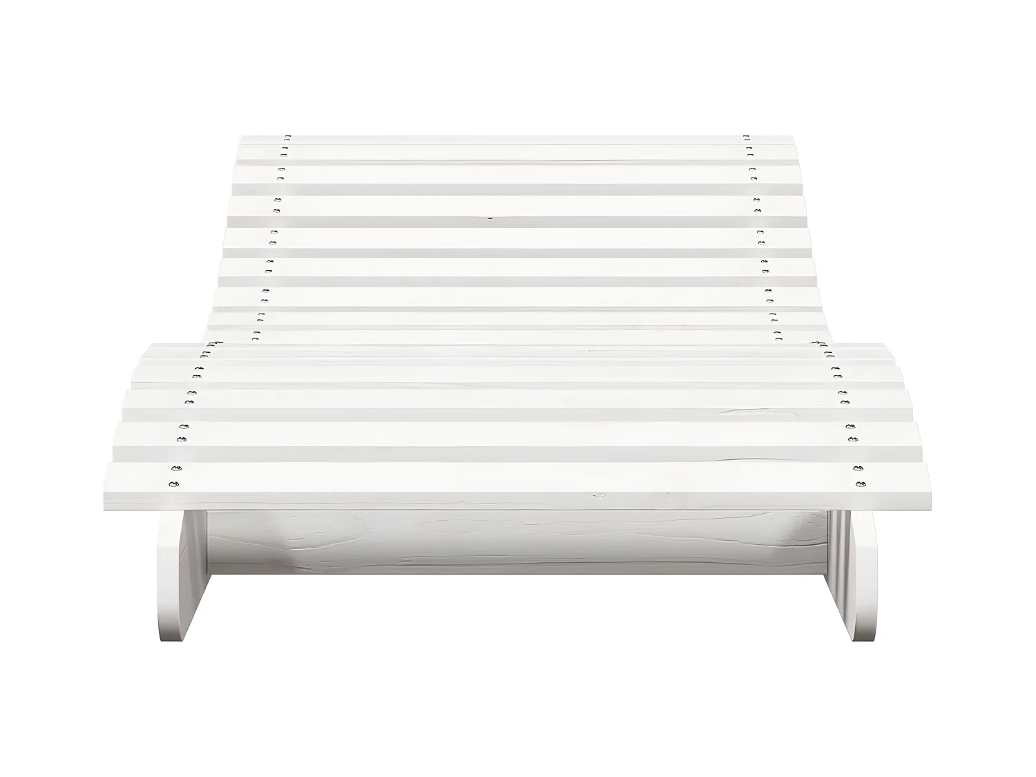 Bain de soleil blanc 205x70x31,5 cm bois massif de pin FR55401