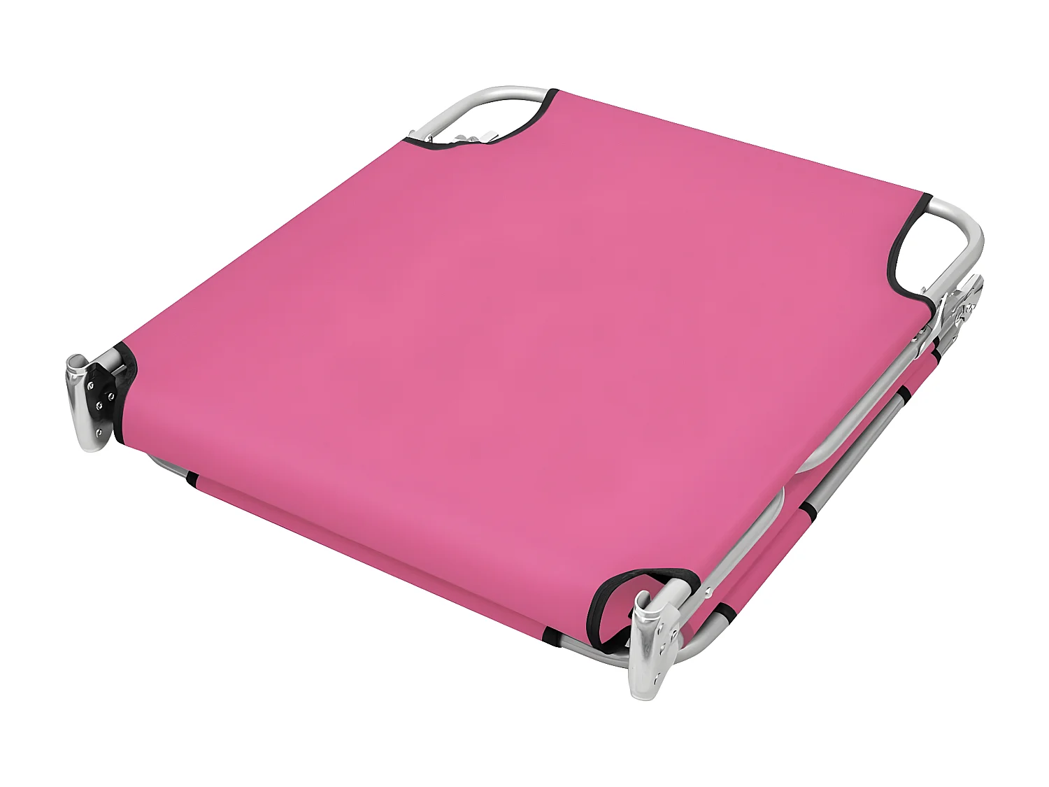 Ligbed inklapbaar met hoofdkussen staal magenta BE326313