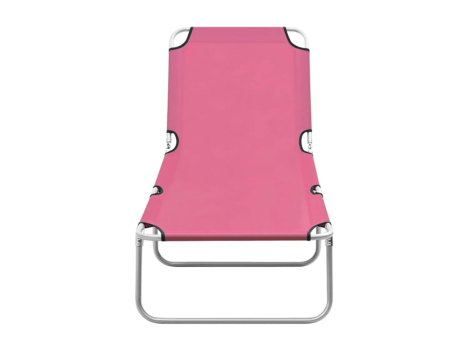 Tumbona plegable de acero y tela rosa ES985924